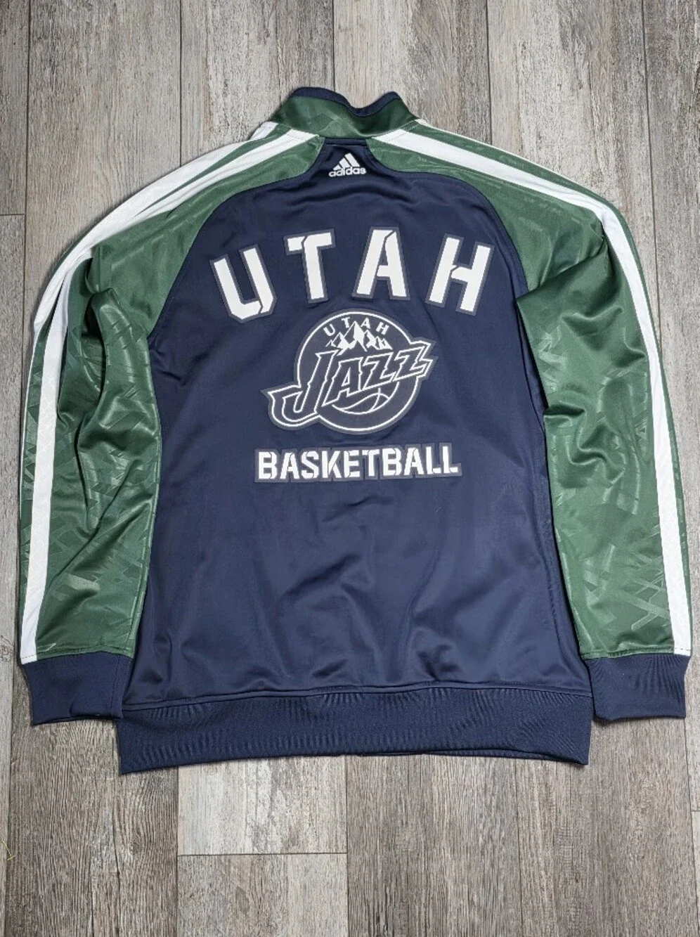 Adidas Utah Jazz Offical 2013 On-court Full Zip Jacket Sz Lg